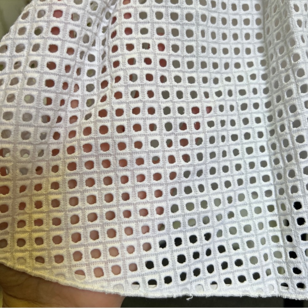 Rag & Bone White Lakewood Perforated Cotton Mini Skirt - Picture 5 of 16